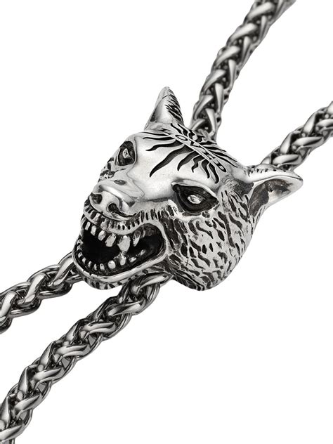 anger forest gucci|Gucci anger forest wolf necklace.